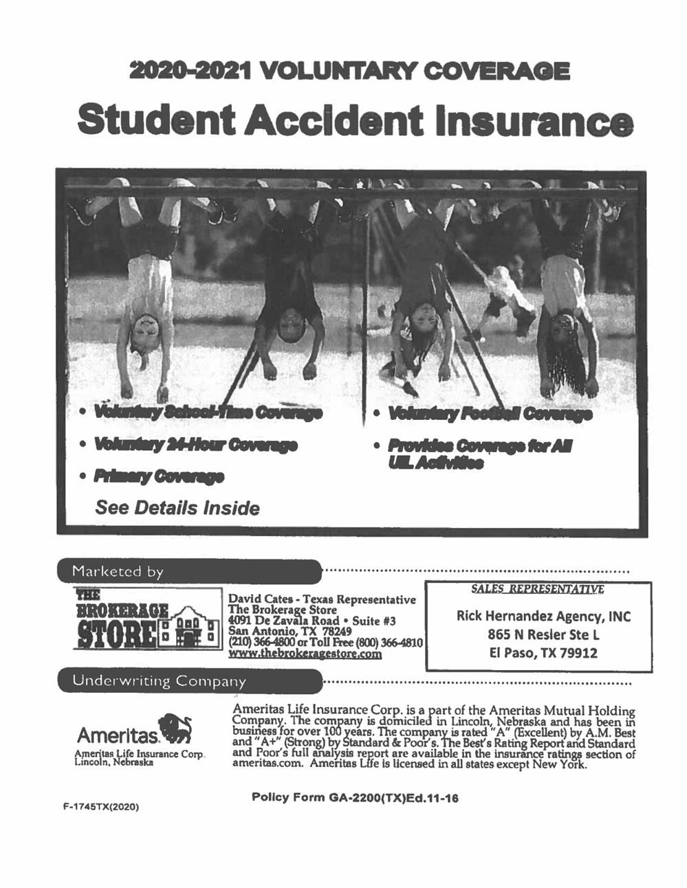 Voluntary Student Activities Insurance