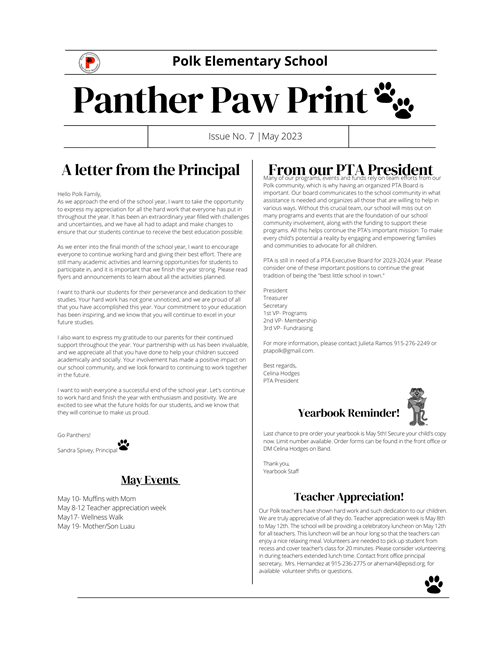 May Newsletter