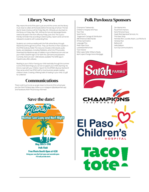 May Newsletter