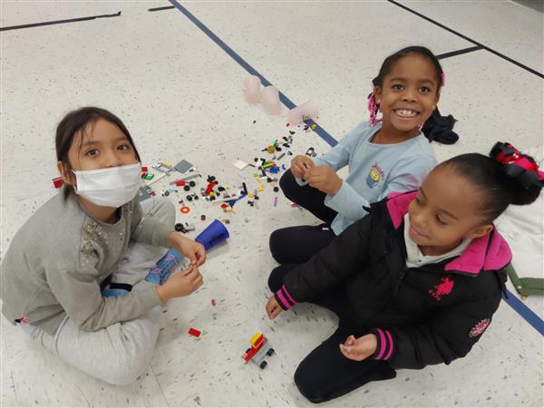 2nd grade enjoying PBIS lego day